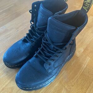 Dr. Martens Black Combat Boots with Air-Cushioned Sole